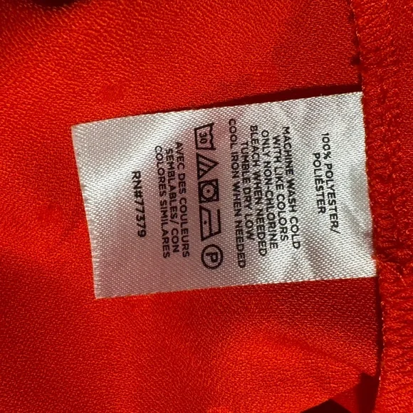Ann Taylor Factory - Deep Orange Ruffle Collar Blouse - Picture 5 of 9